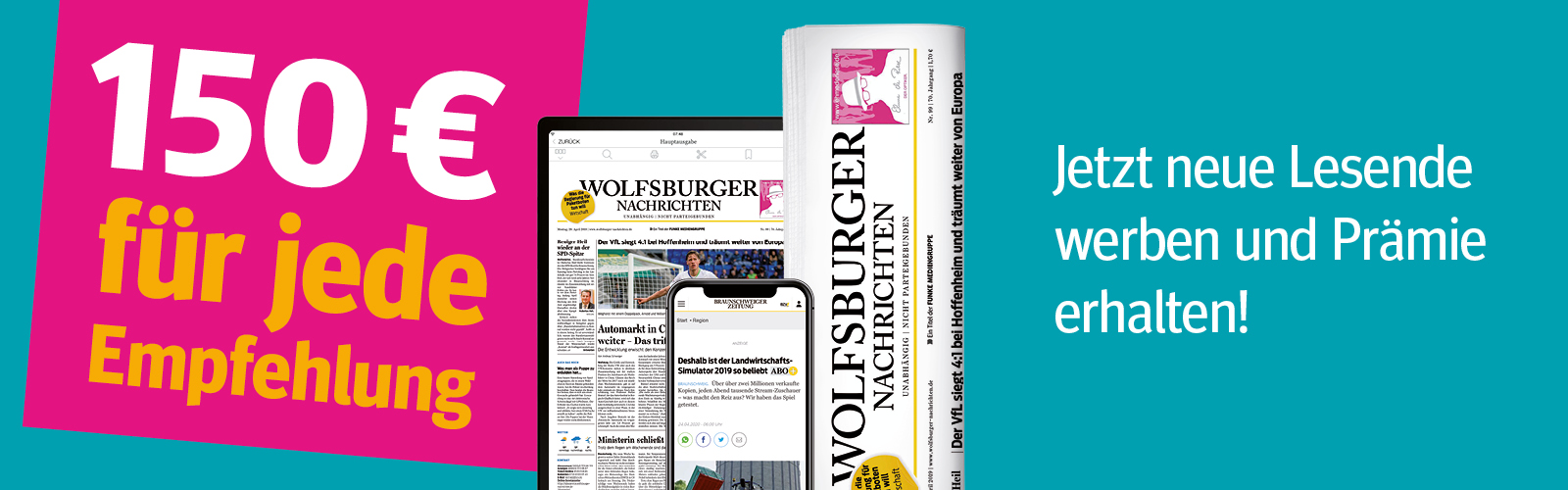Jetzt leser werben und Bonus sichern!