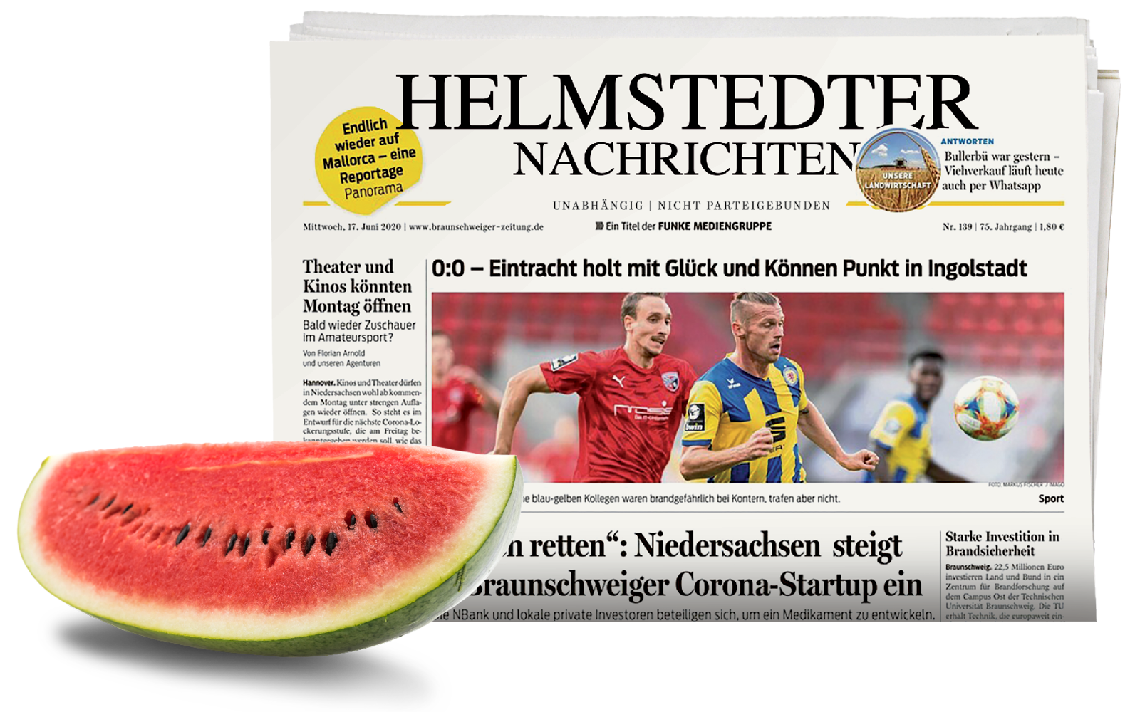 Morgens die gedruckte Zeitung druckfrisch im Briefkasten.